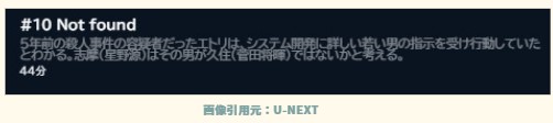U-NEXT ドラマ MIU404 無料動画配信